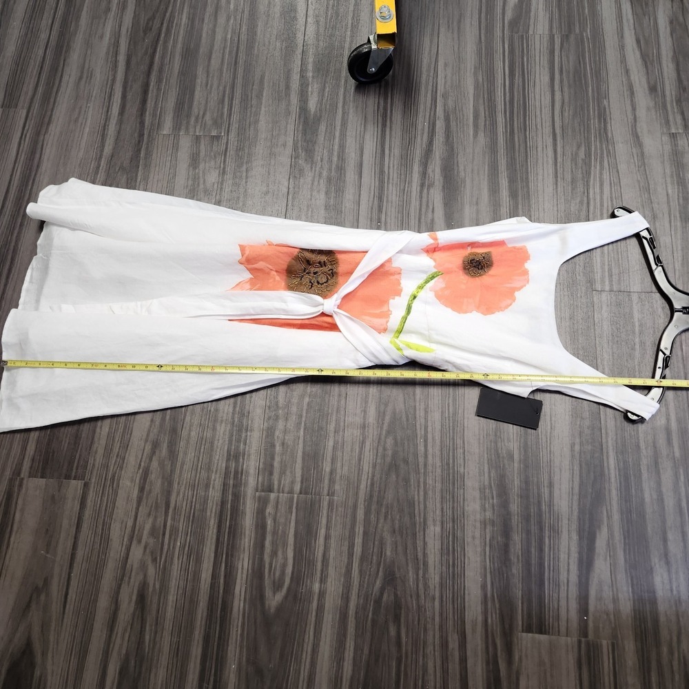 Karl Lagerfeld Paris Floral Print Blend A Line White Dress Womens Size 6 NWT - Picture 7 of 8